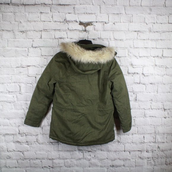LL Bean Green Polyester Lined Down Insulated Baxter State Parka Jacket Size XS - Picture 8 of 12
